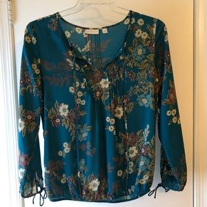 New York and Company Teal Blouse